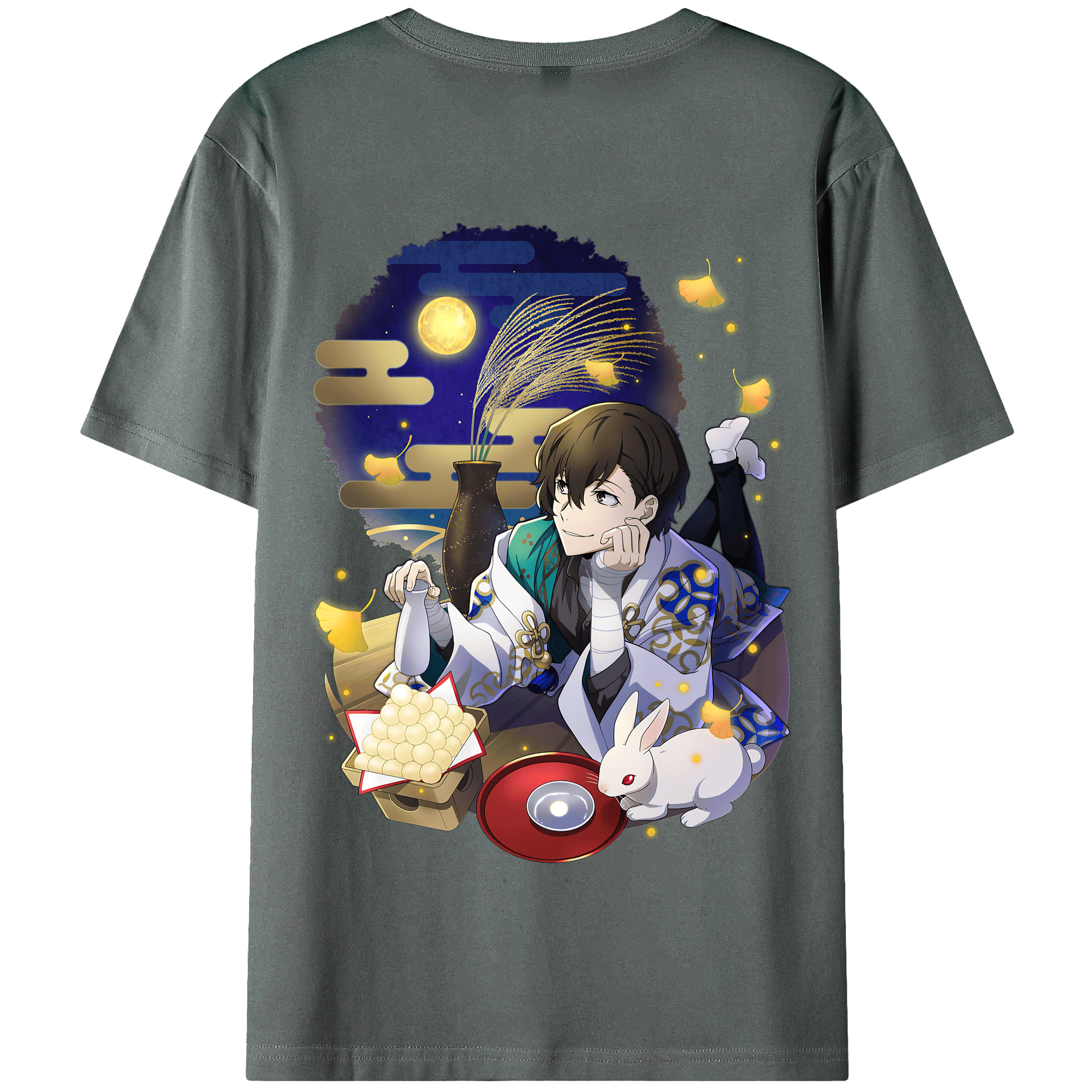 （画像用） 文豪ストレイドッグス Bungo Stray Dogs 綿100％半袖Tシャツ（背面プリント）